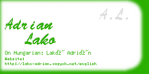 adrian lako business card